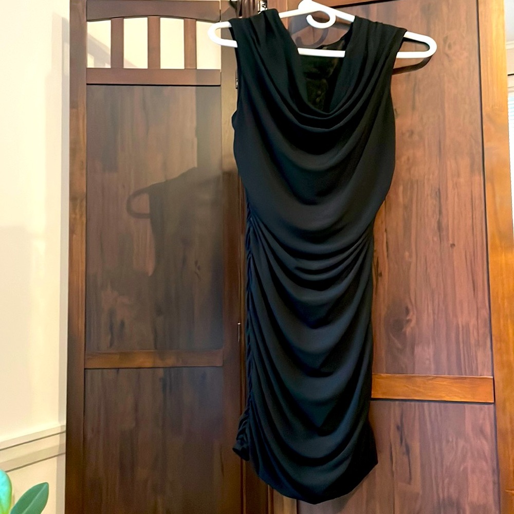 Worn once beautiful black dress.